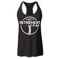 thumbnail image 1 of Shop4Ever Women's My Retirement Plan Golfing Racerback Tank Top Small Black, 1 of 5