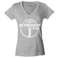 thumbnail image 1 of Shop4Ever Women's My Retirement Plan Golfing Slim Fit V-Neck T-Shirt X-Small Sports Grey, 1 of 5