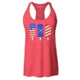 thumbnail image 1 of Shop4Ever Women's Patriotic Popsicles Ice Cream 4th of July Racerback Tank Top XX-Large Red, 1 of 5