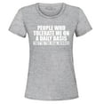 thumbnail image 1 of Shop4Ever Women's People Who Tolerate Me On A Daily Basis Real Heroes Graphic T-Shirt XX-Large Sports Grey, 1 of 5