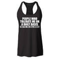 thumbnail image 1 of Shop4Ever Women's People Who Tolerate Me On A Daily Basis Real Heroes Racerback Tank Top Small Black, 1 of 5