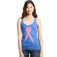 thumbnail image 1 of Shop4Ever Women's Pink Breast Cancer Ribbon Awareness Support Racerback Tank Top X-Small Royal Blue, 1 of 5