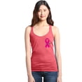 thumbnail image 1 of Shop4Ever Women's Pink Breast Cancer Ribbon Pin Breast Cancer Racerback Tank Top X-Large Red, 1 of 5