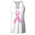 thumbnail image 1 of Shop4Ever Women's Pink Butterfly Ribbon Breast Cancer Awareness Racerback Tank Top X-Large White, 1 of 5
