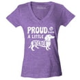 thumbnail image 1 of Shop4Ever Women's Proud to Have a Little Weiner Funny Dachshund Dog Slim Fit V-Neck T-Shirt Large Heather Purple, 1 of 5