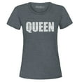 thumbnail image 1 of Shop4Ever Women's Queen African Pattern Style Graphic T-Shirt Small Dark Heather, 1 of 5