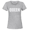 thumbnail image 1 of Shop4Ever Women's Queen African Pattern Style Graphic T-Shirt XXX-Large Sports Grey, 1 of 5