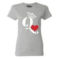 thumbnail image 1 of Shop4Ever Women's Queen of Hearts Graphic T-Shirt X-Large Sports Grey, 1 of 5