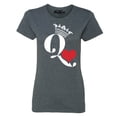 thumbnail image 1 of Shop4Ever Women's Queen of Hearts Graphic T-Shirt XXX-Large Dark Heather, 1 of 5