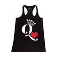 thumbnail image 1 of Shop4Ever Women's Queen of Hearts Racerback Tank Top Large Black, 1 of 5