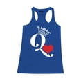 thumbnail image 1 of Shop4Ever Women's Queen of Hearts Racerback Tank Top X-Large Royal Blue, 1 of 5