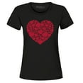 thumbnail image 1 of Shop4Ever Women's Red Heart Love Cloud Valentine's Day Graphic T-Shirt XXX-Large Black, 1 of 5