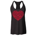thumbnail image 1 of Shop4Ever Women's Red Heart Love Cloud Valentine's Day Racerback Tank Top Large Black, 1 of 5