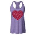 thumbnail image 1 of Shop4Ever Women's Red Heart Love Cloud Valentine's Day Racerback Tank Top Small Purple, 1 of 5