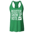 thumbnail image 1 of Shop4Ever Women's Register Show Up Vote Political Racerback Tank Top Small Kelly Green, 1 of 5