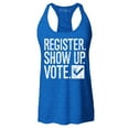 thumbnail image 1 of Shop4Ever Women's Register Show Up Vote Political Racerback Tank Top X-Large Royal Blue, 1 of 5