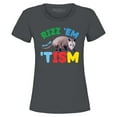 thumbnail image 1 of Shop4Ever Women's Rizz 'Em with the 'Tism Austism Neurodiversity Graphic T-Shirt Large Charcoal, 1 of 5