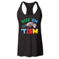 thumbnail image 1 of Shop4Ever Women's Rizz 'Em with the 'Tism Austism Neurodiversity Racerback Tank Top Medium Black, 1 of 5