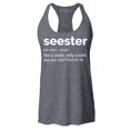 thumbnail image 1 of Shop4Ever Women's Seester Definition Like a Sister Only Cooler Racerback Tank Top XX-Large Charcoal, 1 of 5