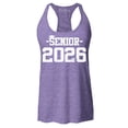 thumbnail image 1 of Shop4Ever Women's Senior 2026 Graduation Racerback Tank Top Medium Purple, 1 of 5