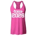 thumbnail image 1 of Shop4Ever Women's Senior 2026 Graduation Racerback Tank Top X-Small Fuchsia, 1 of 5