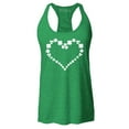 thumbnail image 1 of Shop4Ever Women's Shamrock Heart St. Patrick's Day Racerback Tank Top X-Large Kelly Green, 1 of 5