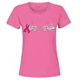 thumbnail image 1 of Shop4Ever Women's Skeleton Hands Breast Cancer Awareness Graphic T-Shirt Large Azalea Pink, 1 of 5