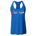 thumbnail image 1 of Shop4Ever Women's Skeleton Hands Breast Cancer Awareness Racerback Tank Top Large Royal Blue, 1 of 5