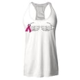 thumbnail image 1 of Shop4Ever Women's Skeleton Hands Breast Cancer Awareness Racerback Tank Top Large White, 1 of 5