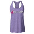 thumbnail image 1 of Shop4Ever Women's Skeleton Hands Breast Cancer Awareness Racerback Tank Top Medium Purple, 1 of 5