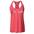 thumbnail image 1 of Shop4Ever Women's Skeleton Hands Breast Cancer Awareness Racerback Tank Top X-Small Red, 1 of 5
