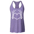 thumbnail image 1 of Shop4Ever Women's Skeleton Heart Hands Racerback Tank Top X-Small Purple, 1 of 5