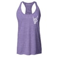thumbnail image 1 of Shop4Ever Women's Skeleton Pocket Size Rock N' Roll Hand Sign Pocket Size Racerback Tank Top X-Large Purple, 1 of 5