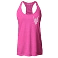 thumbnail image 1 of Shop4Ever Women's Skeleton Pocket Size Rock N' Roll Hand Sign Pocket Size Racerback Tank Top XX-Large Fuchsia, 1 of 5