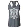 thumbnail image 1 of Shop4Ever Women's Skeleton Ribcage Skull Halloween Costume Racerback Tank Top XX-Large Charcoal, 1 of 5