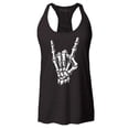 thumbnail image 1 of Shop4Ever Women's Skeleton Rock N' Roll Hand Sign Racerback Tank Top Small Black, 1 of 5