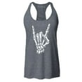 thumbnail image 1 of Shop4Ever Women's Skeleton Rock N' Roll Hand Sign Racerback Tank Top XX-Large Charcoal, 1 of 5
