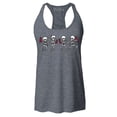 thumbnail image 1 of Shop4Ever Women's Skeletons With Pink Ribbons Racerback Tank Top X-Large Charcoal, 1 of 5