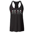 thumbnail image 1 of Shop4Ever Women's Skeletons With Pink Ribbons Racerback Tank Top X-Small Black, 1 of 5