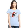 thumbnail image 1 of Shop4Ever Women's Skull and Crossbones Pirate Flag Graphic T-Shirt XX-Large White, 1 of 5