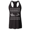 thumbnail image 1 of Shop4Ever Women's Sleighin' It  Racerback Tank Top XX-Large Black, 1 of 5