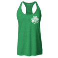 thumbnail image 1 of Shop4Ever Women's Small Distressed Shamrock Heart St. Patrick's Day  Racerback Tank Top X-Large Kelly Green, 1 of 5