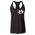 thumbnail image 1 of Shop4Ever Women's Small Heart Puzzle Piece Autism Awareness Racerback Tank Top X-Small Black, 1 of 5