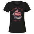 thumbnail image 1 of Shop4Ever Women's Spilling The Tea Since 1773 Graphic T-Shirt X-Large Black, 1 of 5