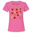 thumbnail image 1 of Shop4Ever Women's Strawberry Cottagecore Graphic T-Shirt X-Large Azalea Pink, 1 of 5