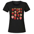 thumbnail image 1 of Shop4Ever Women's Strawberry Cottagecore Graphic T-Shirt XX-Large Black, 1 of 5
