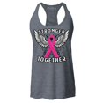 thumbnail image 1 of Shop4Ever Women's Stronger Together Breast Cancer Awareness Racerback Tank Top Large Charcoal, 1 of 5