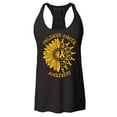 thumbnail image 1 of Shop4Ever Women's Sunflower Gold Ribbon  Racerback Tank Top Large Black, 1 of 5