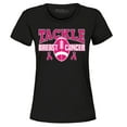 thumbnail image 1 of Shop4Ever Women's Tackle Breast Cancer Ribbon Awareness Graphic T-Shirt Large Black, 1 of 5