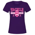 thumbnail image 1 of Shop4Ever Women's Tackle Breast Cancer Ribbon Awareness Graphic T-Shirt X-Large Purple, 1 of 5